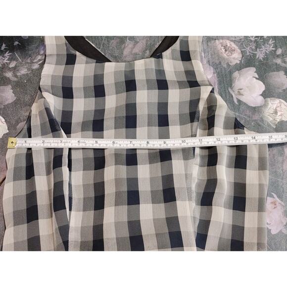 Eva Franco A-Line Dress Sleeveless Cross Back Multicolor Plaid Womens Size 4 NWT - Picture 5 of 7